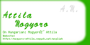 attila mogyoro business card